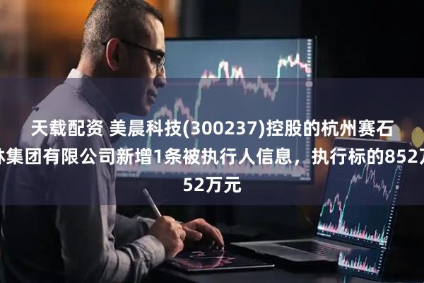 天载配资 美晨科技(300237)控股的杭州赛石园林集团有限公司新增1条被执行人信息，执行标的852万元